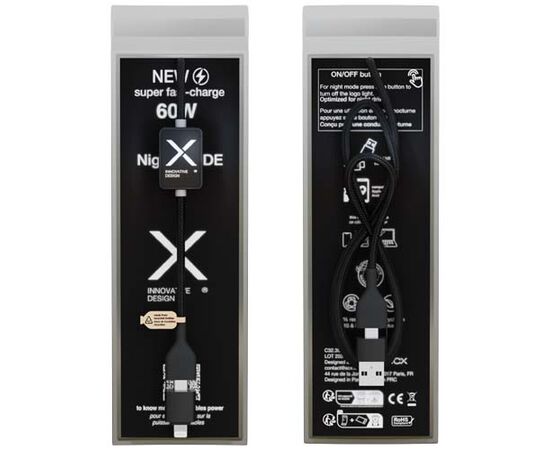 SCX.design C32 60W Ladekabel mit Schalter und Leuchtlogo Schwarz - SCX.design 1PX21290