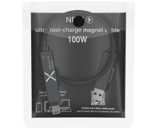 SCX.design C59 100 W magnetisches Silikon Ladekabel Schwarz - SCX.design 1PX21590