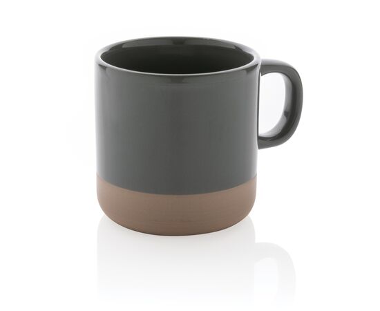 Geglazuurde keramische mok 360 ml Grijs - XD Collection P434.112