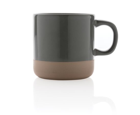 Geglazuurde keramische mok 360 ml Grijs - XD Collection P434.112