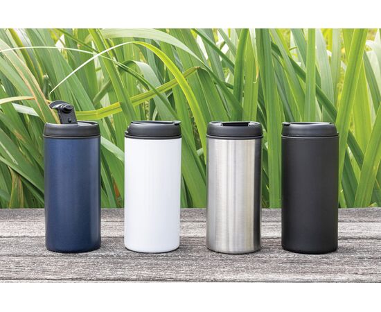 Mug Metro en acier inoxydable recyclé RCS Noir - XD Xclusive P435.041
