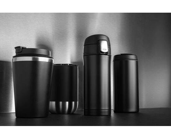 Mug Metro en acier inoxydable recyclé RCS Noir - XD Xclusive P435.041