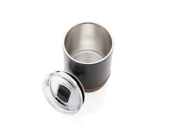 Petite tasse à café en liège et acier recyclé RCS Noir - XD Collection P435.051