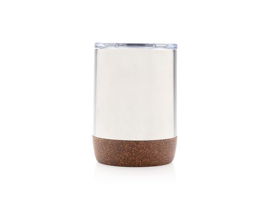 Kleine Vakuum-Kaffeetasse aus RCS rSteel & Kork Silber - XD Collection P435.052