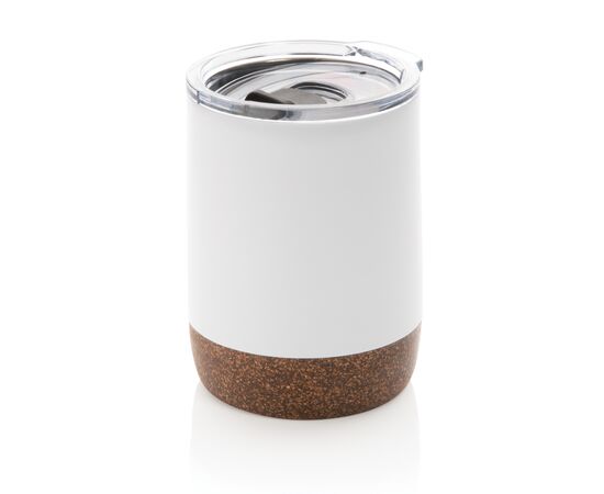 Petite tasse à café en liège et acier recyclé RCS Blanc - XD Collection P435.053