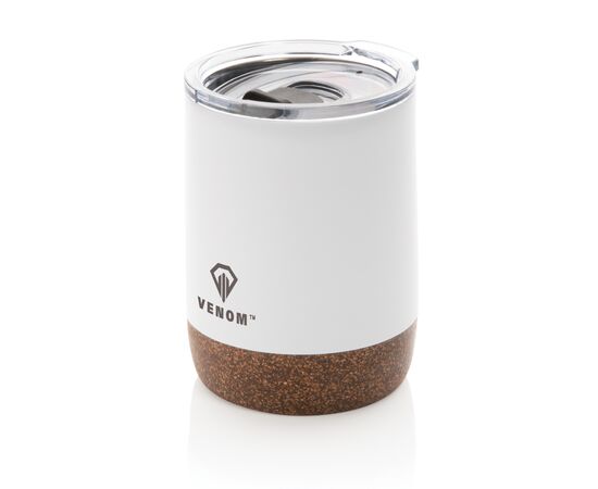 Petite tasse à café en liège et acier recyclé RCS Blanc - XD Collection P435.053