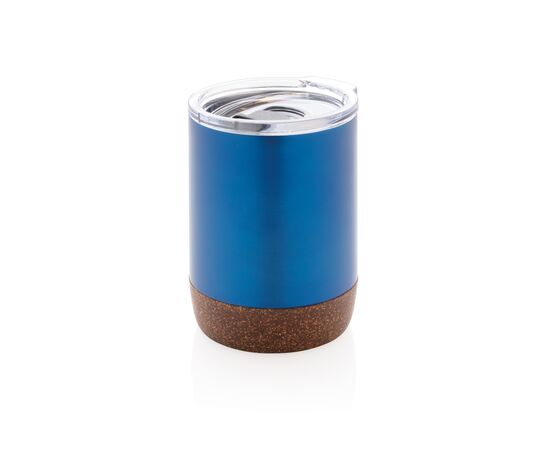 Petite tasse à café en liège et acier recyclé RCS Bleu - XD Collection P435.055