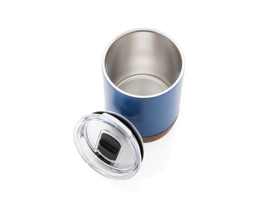 Petite tasse à café en liège et acier recyclé RCS Bleu - XD Collection P435.055