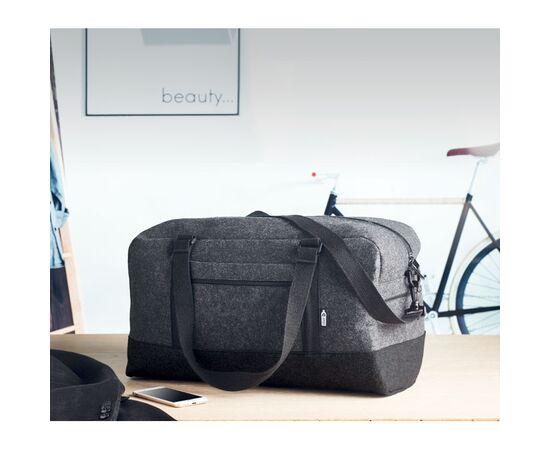 Sac de week-end en feutre RPET Gris foncé -  MO6457-15