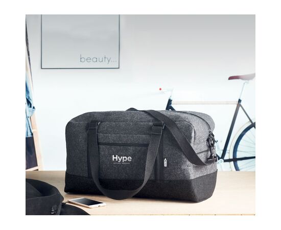 Sac de week-end en feutre RPET Gris foncé -  MO6457-15
