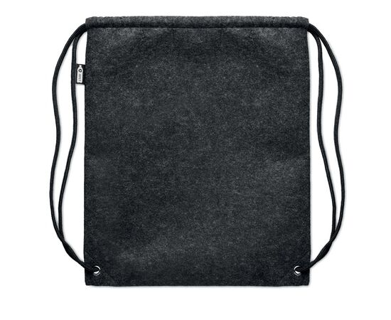 Sac à cordon en feutre RPET Gris foncé -  MO6463-15