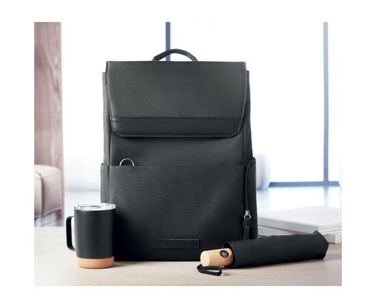 600D RPET laptop backpack Black -  MO6464-03 600D RPET laptop backpack Black -  MO6464-03