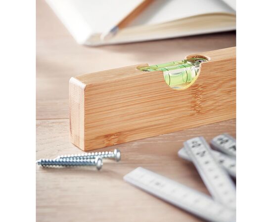 Waterpas met flesopener Hout -  MO6495-40