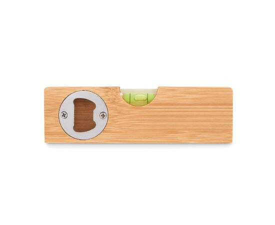 Waterpas met flesopener Hout -  MO6495-40