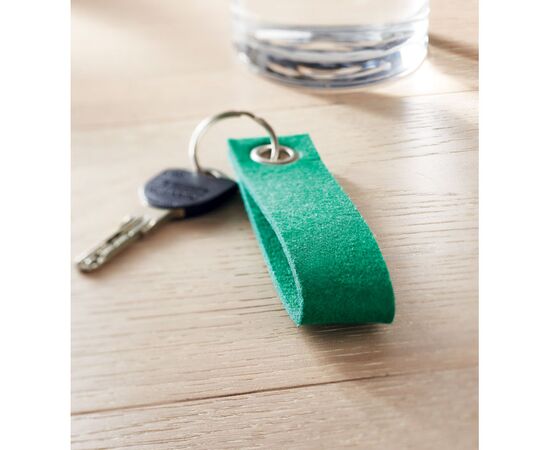 RPET vilten sleutelhanger Groen -  MO6508-09