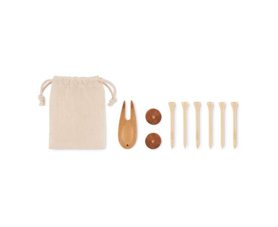 Golf accessories set in pouch Beige -  MO6527-13