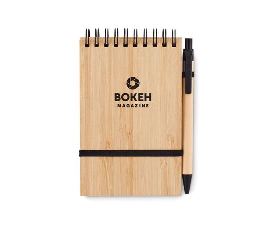 A6 bamboe notitieblok set Zwart -  MO6528-03