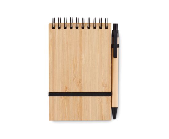 A6 bamboe notitieblok set Zwart -  MO6528-03