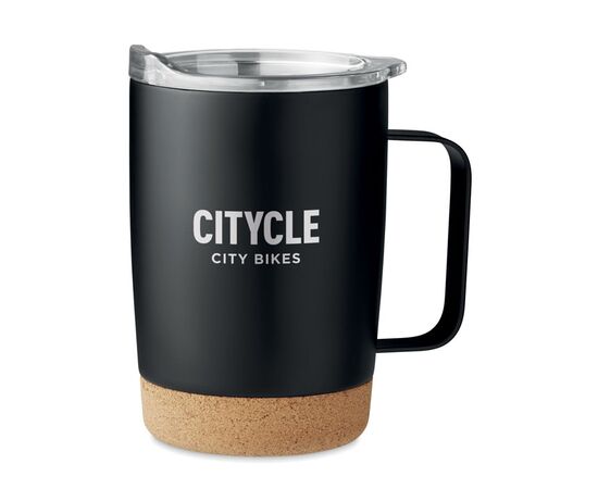 Double wall mug 300ml Black -  MO6533-03