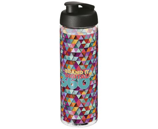 H2O Active® Vibe 850 ml flip lid sport bottle Transparent, Black - Unbranded 21009400