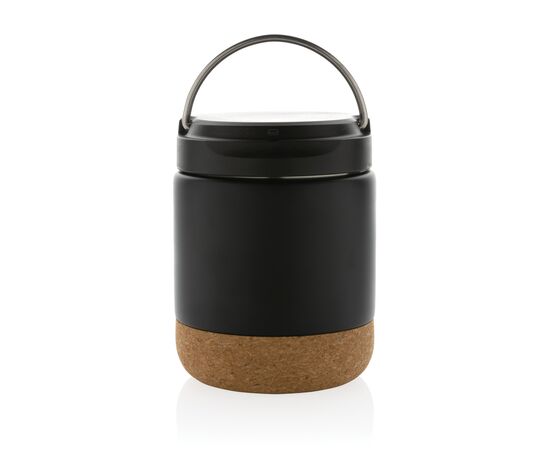 Savory RCS certified recycled stainless steel foodflask Black - XD Collection P435.301