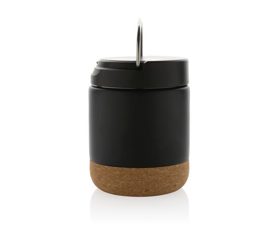 Savory RCS certified recycled stainless steel foodflask Black - XD Collection P435.301