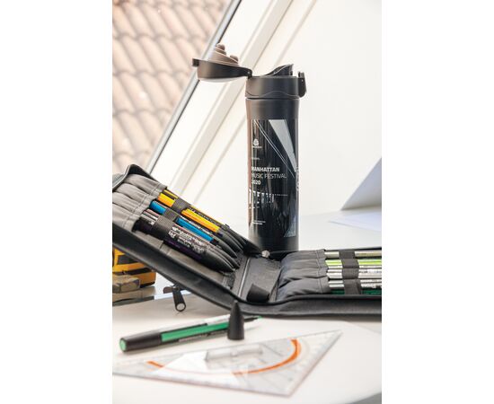 Easy Lock Vakuum-Flasche aus RCS recyceltem Stahl Schwarz - XD Collection P435.501