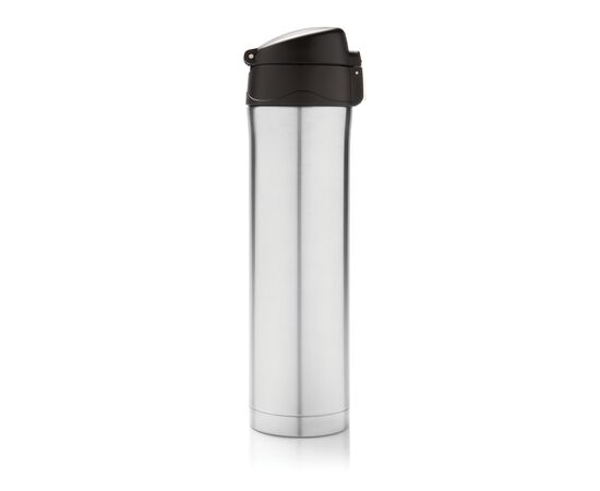 RCS gerecycled roestvrijstalen easy lock thermosfles Zilver - XD Collection P435.502