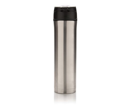 RCS gerecycled roestvrijstalen easy lock thermosfles Zilver - XD Collection P435.502