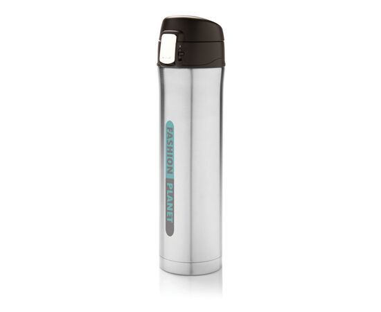 RCS gerecycled roestvrijstalen easy lock thermosfles Zilver - XD Collection P435.502