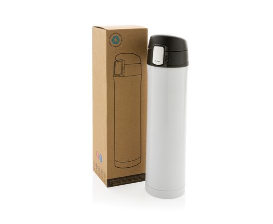 Easy Lock Vakuum-Flasche aus RCS recyceltem Stahl Weiß - XD Collection P435.503