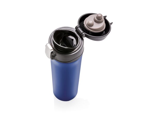 Easy Lock Vakuum-Flasche aus RCS recyceltem Stahl Blau - XD Collection P435.505