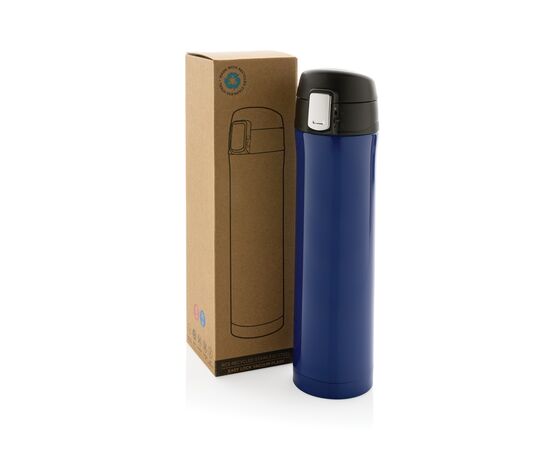 Easy Lock Vakuum-Flasche aus RCS recyceltem Stahl Blau - XD Collection P435.505