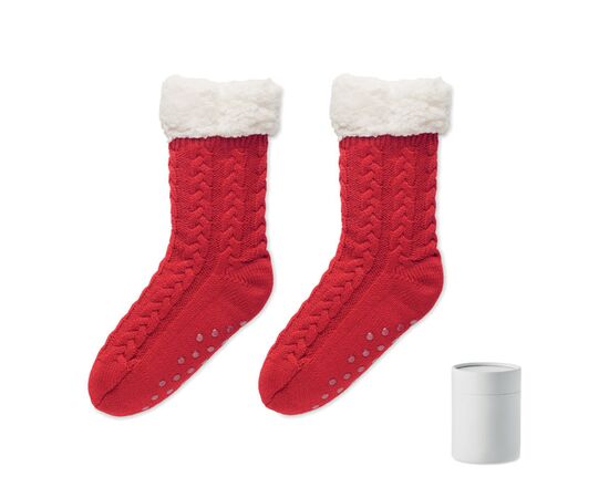 Pair of slipper sock L Red -  MO6574-05