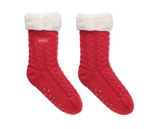 Pair of slipper sock L Red -  MO6574-05