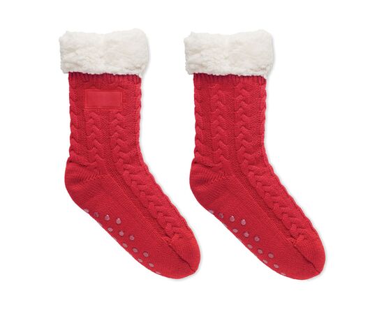 Pair of slipper sock L Red -  MO6574-05