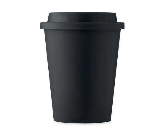 Doppelwandiger Becher PP 300ml Schwarz -  MO6582-03