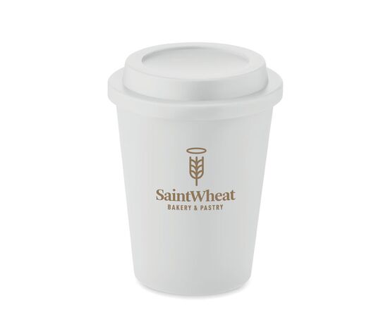 Gobelet double paroi PP 300 ml Blanc -  MO6583-06