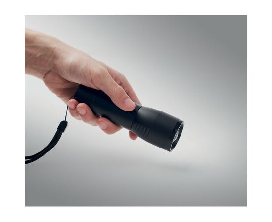 Kleine LED-Taschenlampe Alu Schwarz -  MO6591-03