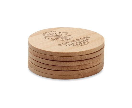 Lot de 6 sous-verres en bambou Bois -  MO6601-40