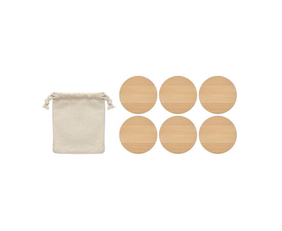 Lot de 6 sous-verres en bambou Bois -  MO6601-40