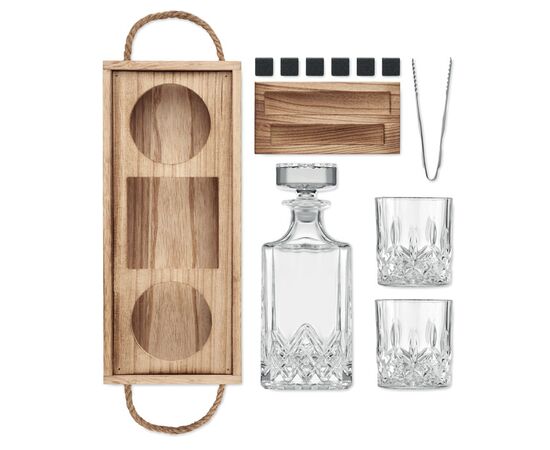 Luxe whiskey set Hout -  MO6626-40