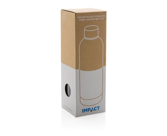 RCS gerecycled roestvrijstalen Impact vacuümfles Grijs - XD Collection P435.702