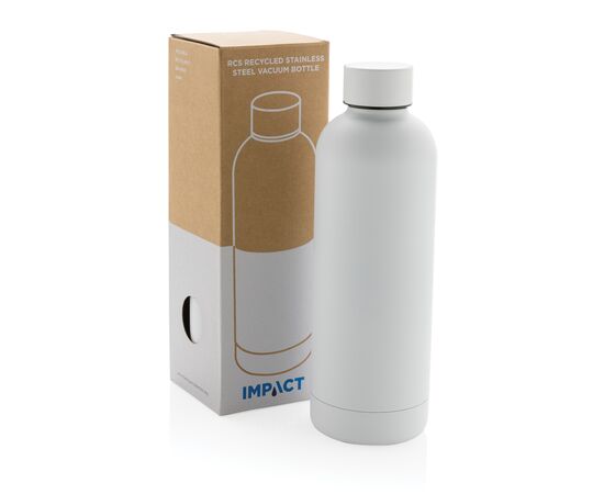 RCS gerecycled roestvrijstalen Impact vacuümfles Wit - XD Collection P435.703