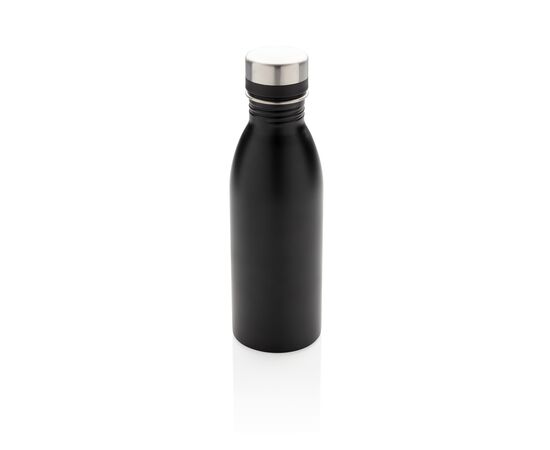 RCS gerecycled roestvrijstalen luxe waterfles Zwart - XD Collection P435.711