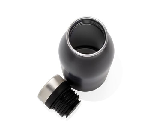 RCS gerecycled roestvrijstalen luxe waterfles Zwart - XD Collection P435.711
