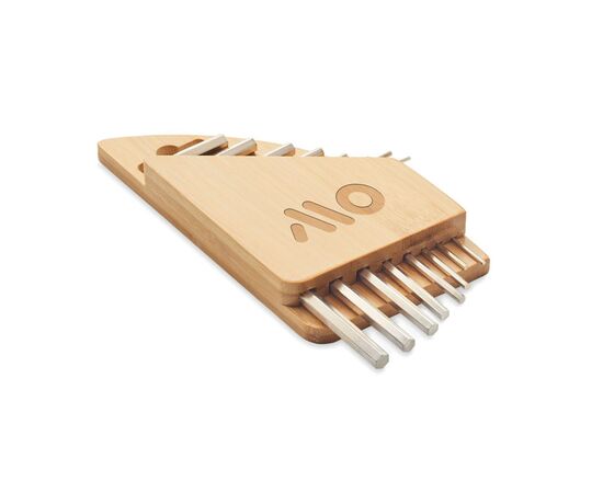 Hex key set in bamboo Wood -  MO6682-40