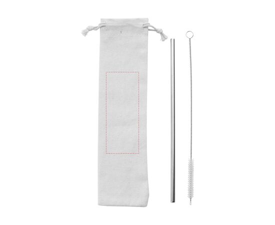 Reusable 1 piece ECO Straw Set RVS rietje Zilver -  127701