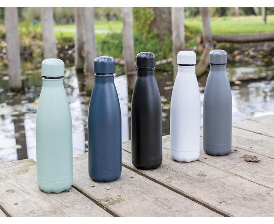 Solid colour vacuum stainless steel bottle 500 ml Black - XD Collection P436.461