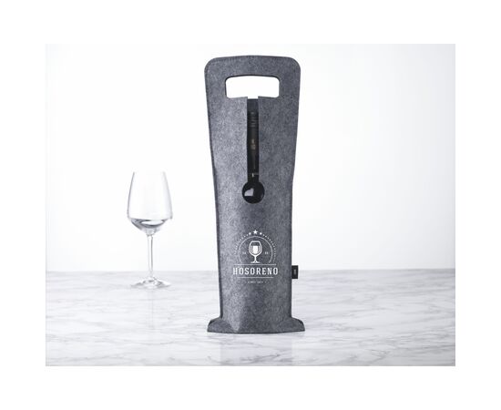 Wine Bag-to-Give GRS RPET Weintasche Grau -  135490